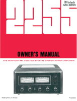 McIntosh MC-2255 - Owners manual